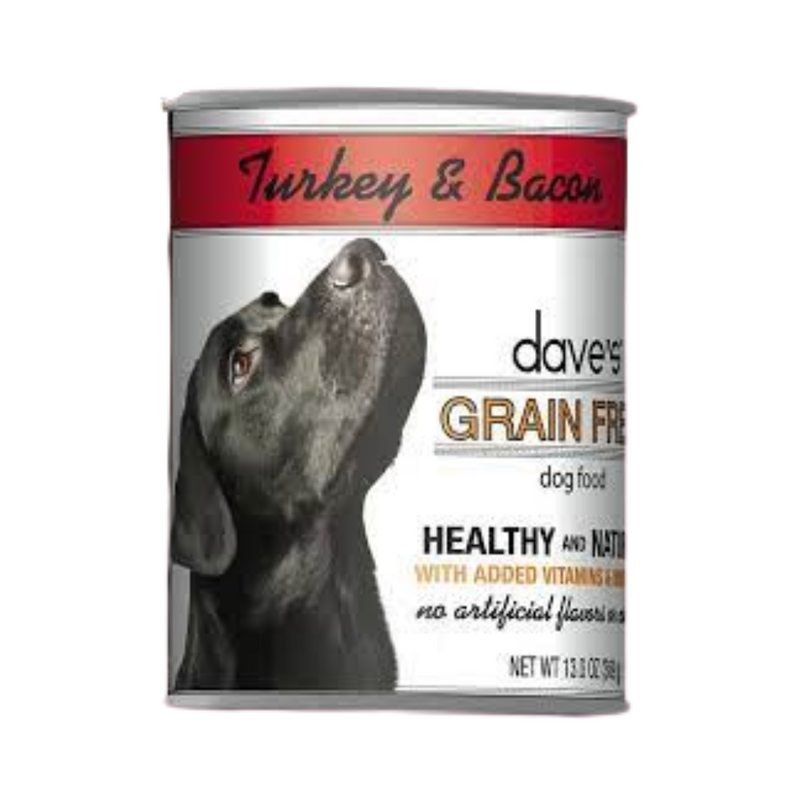 Daves Grain Free Turkey and Bacon Dog Canned