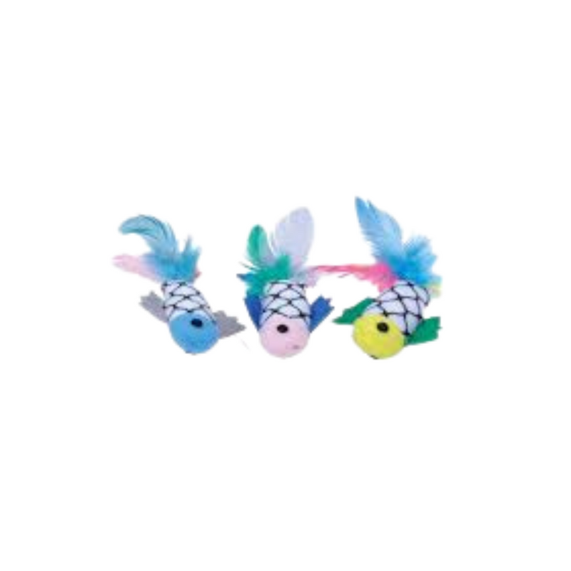 Turbo Cat Fish With Feathers Cat Toy