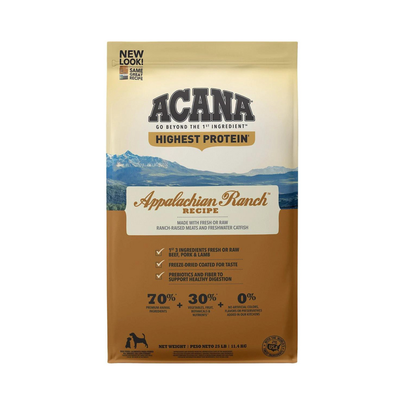 Acana Highest Protein Appalachian Ranch Recipe Dry Dog Food