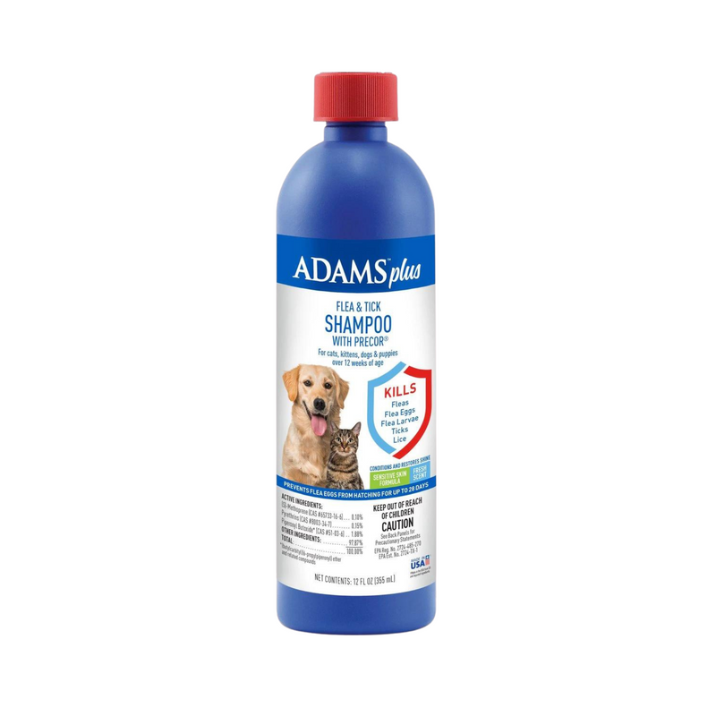 Adam's Plus Flea & Tick Shampoo For Dogs & Cats